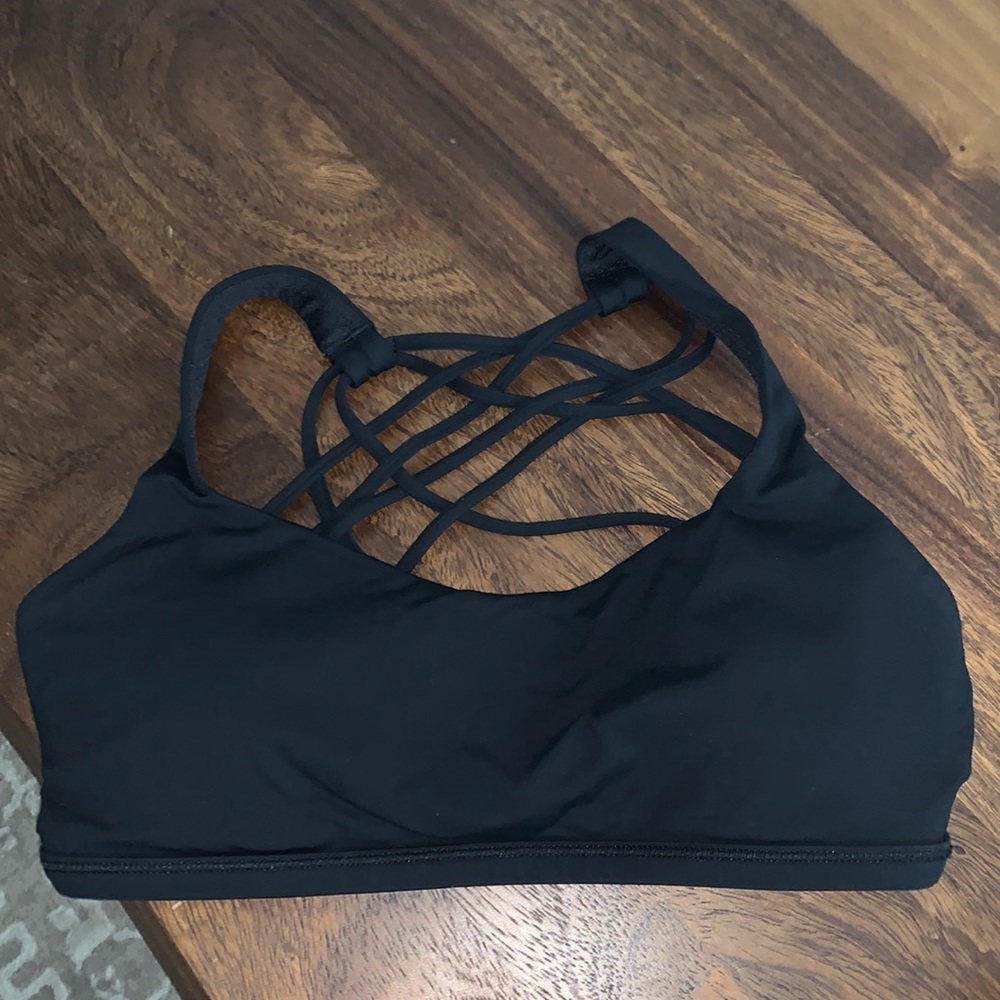 Free to be wild bra black lululemon
